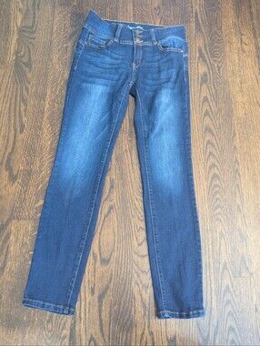 Wax Jean Butt I Love You Dark Wash Push Up Skinny Jeans Size 9 Juniors